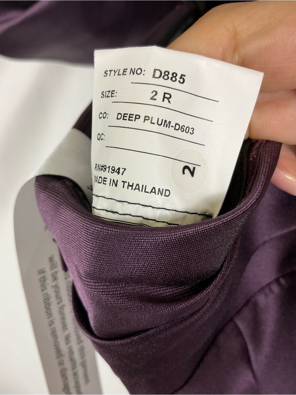 ALFRED SUNG Off-the-Shoulder Satin Maxi Dress in Plum - Picture 6 of 6
